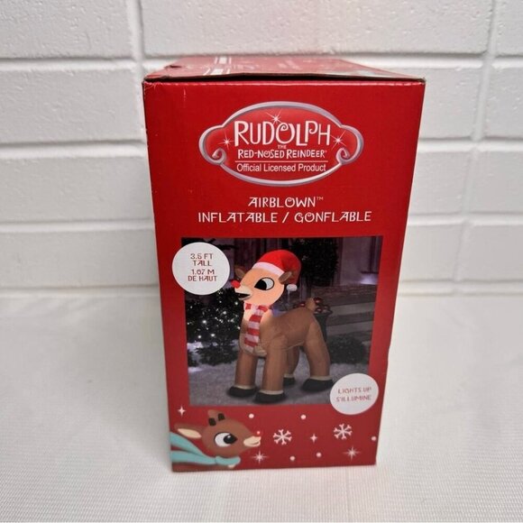 Rudolph Inflatable Christmas Decoration 3.5ft NEW